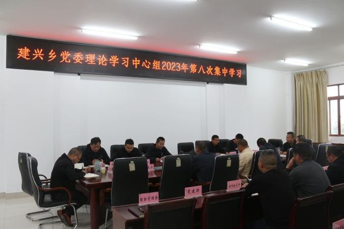 建兴乡开展党委理论学习中心组2023年第八次集中学习1